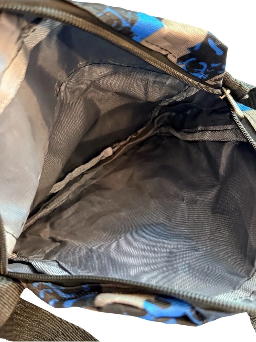 Unspeakable Blue Camo Crossbody Bag | Minecraft Frog Graphic | Kids Gamer Bag